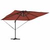 vidaXL Parasol Terre cuite 284 x 286 x 270 cm Polyester et Aluminium