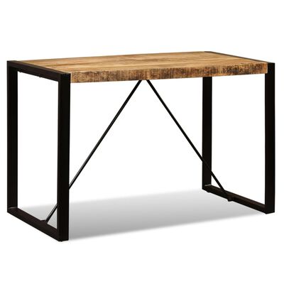 vidaXL Table de salle à manger Bois de manguier brut 120 cm
