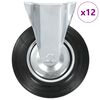 vidaXL 12 pcs Roulettes fixes 200 mm