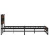vidaXL Cadre de lit en m&eacute;tal sans matelas ch&ecirc;ne marron 193x203 cm