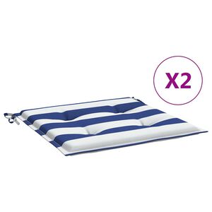 vidaXL Coussins de chaise de jardin lot de 2 50x50x4 cm tissu
