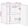 vidaXL Armoire murale de salle de bain 38x34x48cm bois massif d'acacia