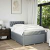 vidaXL Sommier &agrave; lattes de lit avec matelas Gris clair 120x200cm Tissu