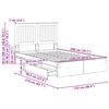 vidaXL Lit de Rangement Ch&ecirc;ne Sonoma 120 x 200 cm Bois d'ing&eacute;nierie