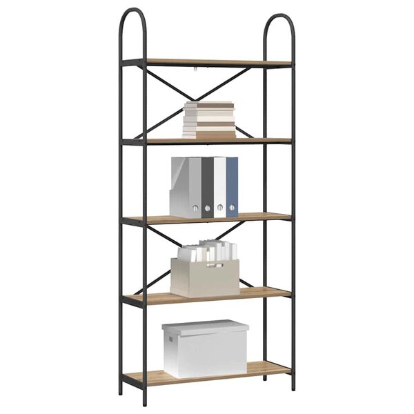 vidaXL &Eacute;tag&egrave;re Ch&ecirc;ne artisanal 80 x 30 x 183 cm Bois d'ing&eacute;nierie