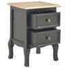 vidaXL Tables de chevet 2 pcs Noir 35x30x49 cm MDF
