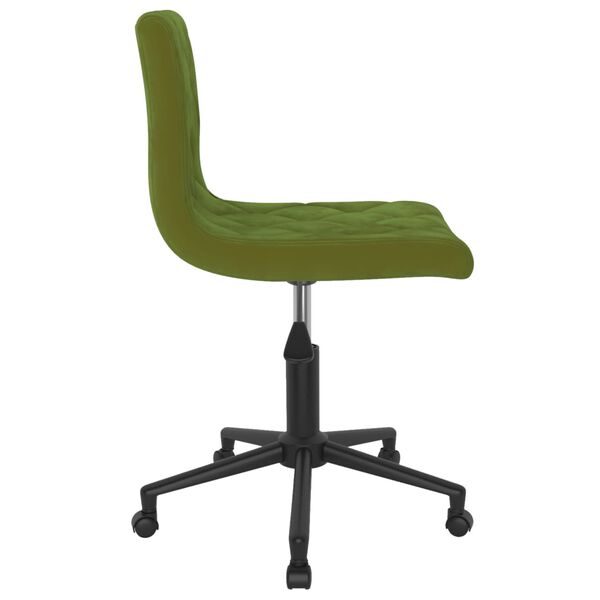 vidaXL Chaises pivotantes &agrave; manger lot de 4 vert clair velours