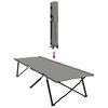 vidaXL Lit de camping pliant 2 pcs Gris 206 x 76 x 74 cm