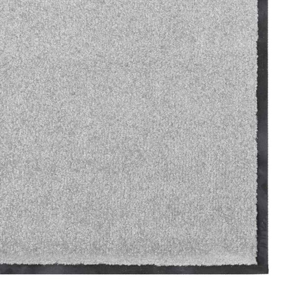 vidaXL Tapis d'entrée Gris et Noir 60 x 180 cm Polypropylène et vinyle