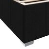 vidaXL Cadre de lit avec matelas Noir 200 x 200 cm tissu