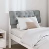 vidaXL T&ecirc;te de lit capitonn&eacute;e Gris clair 75 cm Pin massif