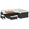 vidaXL Ensemble de canap&eacute; de jardin 12 pc Noir polyrotin