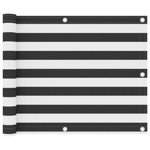 vidaXL &Eacute;cran de balcon Anthracite et blanc 75x500 cm Tissu Oxford