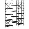 vidaXL Biblioth&egrave;que noir 127,5x28,5x172,5 cm bois d'ing&eacute;nierie