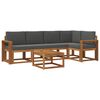 vidaXL Ensemble de canap&eacute;s d'ext&eacute;rieur 6 pc Naturel et Anthracite