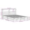 vidaXL Cadre de lit sans matelas cire marron 140x190cm bois pin massif