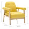 vidaXL Fauteuil jaune tissu