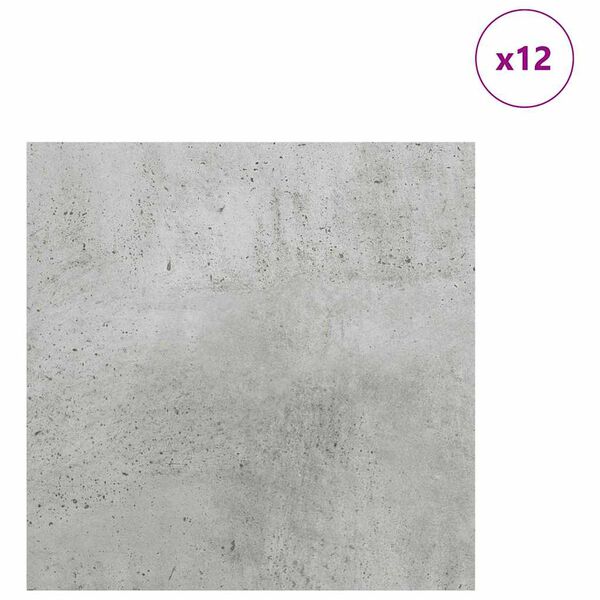 vidaXL Panneaux d&eacute;coratifs 12 pcs Gris b&eacute;ton 30 x 30 x 0,27 cm