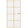 vidaXL Porte int&eacute;rieure mince dor&eacute; verre tremp&eacute; aluminium