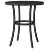 vidaXL Ensemble de bistro 3 pcs avec coussins noir r&eacute;sine tress&eacute;e