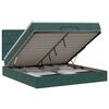 vidaXL Lit ottoman avec matelas Vert fonc&eacute; 160 x 200 cm Velours