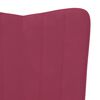 vidaXL Chaise &agrave; bascule Rouge bordeaux Velours