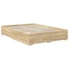 vidaXL Cadre de lit Ch&ecirc;ne Sonoma 140 x 200 cm Bois d'ing&eacute;nierie
