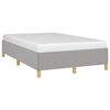 vidaXL Cadre de lit sans matelas gris clair 120x190 cm tissu
