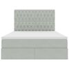 vidaXL Lit avec rangement et matelas Gris clair 140 x 190 cm Velours