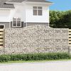 vidaXL Paniers &agrave; gabions arqu&eacute;s 7 pcs 400x50x180/200 cm Fer galvanis&eacute;