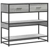 vidaXL Table console sonoma gris 90x35x80 cm bois d'ing&eacute;nierie