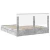 vidaXL Lit de Rangement Gris b&eacute;ton 180 x 200 cm Bois d'ing&eacute;nierie