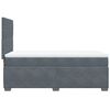 vidaXL Sommier &agrave; lattes de lit et matelas Gris fonc&eacute; 90x190 cm Velours