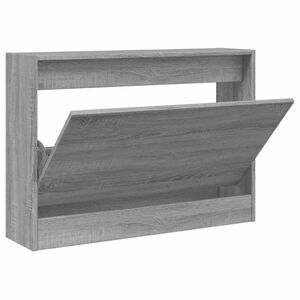 vidaXL Armoire &agrave; chaussures sonoma gris 80x21x57 cm bois d'ing&eacute;nierie