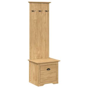 vidaXL Meuble de couloir BODO Marron miel 50 x 40 x 156,7 cm