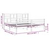 vidaXL Cadre de lit sans matelas blanc 200x200 cm bois massif