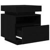 vidaXL Cabinet de chevet 2 pcs Ch&ecirc;ne noir 40 x 39 x 48,5 cm