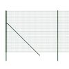 vidaXL Cl&ocirc;ture en treillis m&eacute;tallique vert 1,4x25 m acier galvanis&eacute;