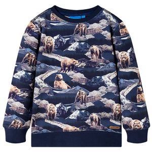 vidaXL Sweatshirt pour enfants bleu marine 116