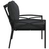 vidaXL Chaises de jardin avec coussins gris lot de 2 68x76x79 cm acier