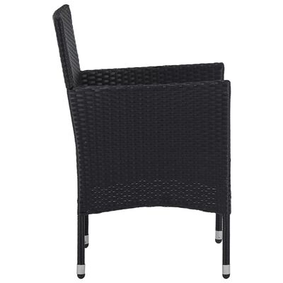 vidaXL Ensemble à dîner de jardin 11 pcs Résine tressée Noir