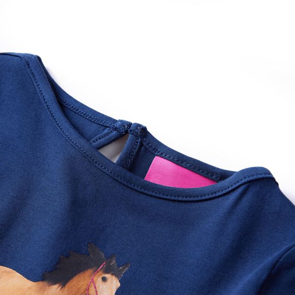 T-shirt enfants &agrave; manches longues bleu marine 104