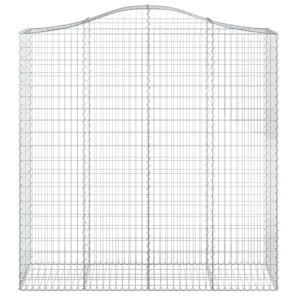 vidaXL Paniers &agrave; gabions arqu&eacute;s 4 pcs 200x50x200/220 cm Fer galvanis&eacute;