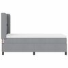 vidaXL Lit &agrave; ressorts avec matelas Gris clair 90 x 200 cm tissu