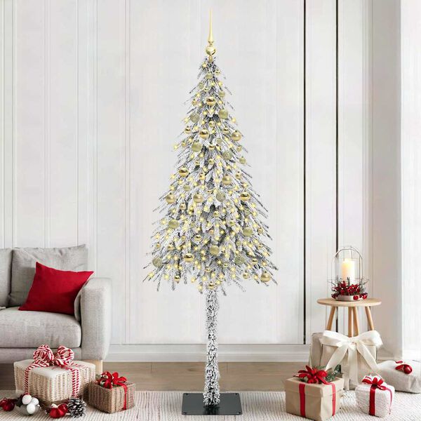 vidaXL Sapin de No&euml;l avec 300 LED Blanc 210 cm PE et Acier