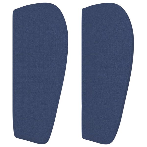 vidaXL T&ecirc;te de lit avec oreilles Bleu 147x23x78/88 cm Tissu