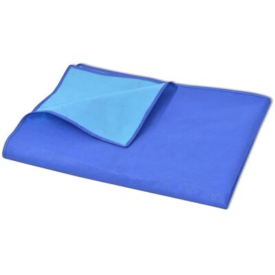 vidaXL Couverture de pique-nique Bleu et bleu clair 100 x 150 cm