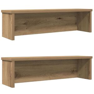 VidaXL &Eacute;tag&egrave;res de cuisine empilables 2 pcs ch&ecirc;ne artisanal 50x15x16cm