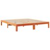 VidaXL Cadre de lit familial sans matelas marron cir&eacute; 270x200 cm