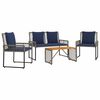 vidaXL Ensemble de meubles d'ext&eacute;rieur avec coussin acier